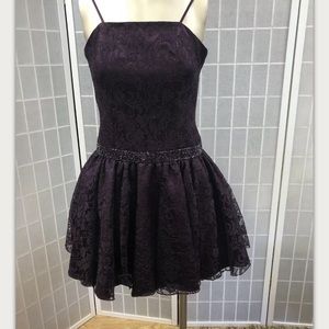 C.W. Designs, dress, purple, laces, size M.: